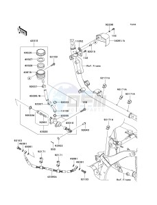 VN 900 D[VULCAN 900 CLASSIC LT] (6F-9F) D8F drawing REAR MASTER CYLINDER