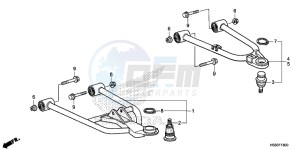 TRX250TMG TRX420 Europe Direct - (ED) drawing FRONT ARM