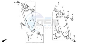 VT750CA drawing REAR CUSHION