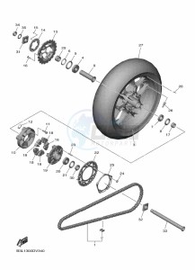 YZF1000 YZF-R1 (B3L1) drawing REAR WHEEL