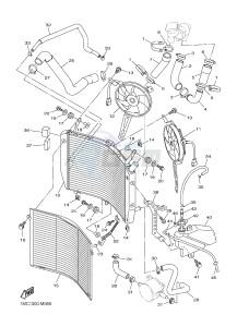 FJR1300A FJR1300A ABS (1MC7) drawing RADIATOR & HOSE