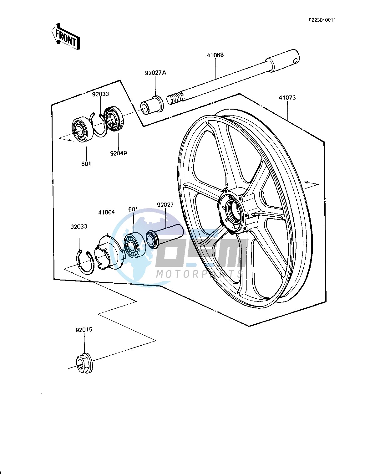 FRONT WHEEL_HUB -- KZ1100-D1- -