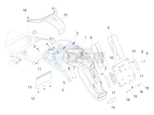 Beverly 350 4T ST ie ABS E4 300 (EMEA) drawing Rear cover - Splash guard