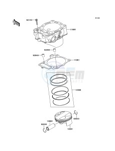 KFX450R KSF450BBF EU drawing Cylinder/Piston(s)