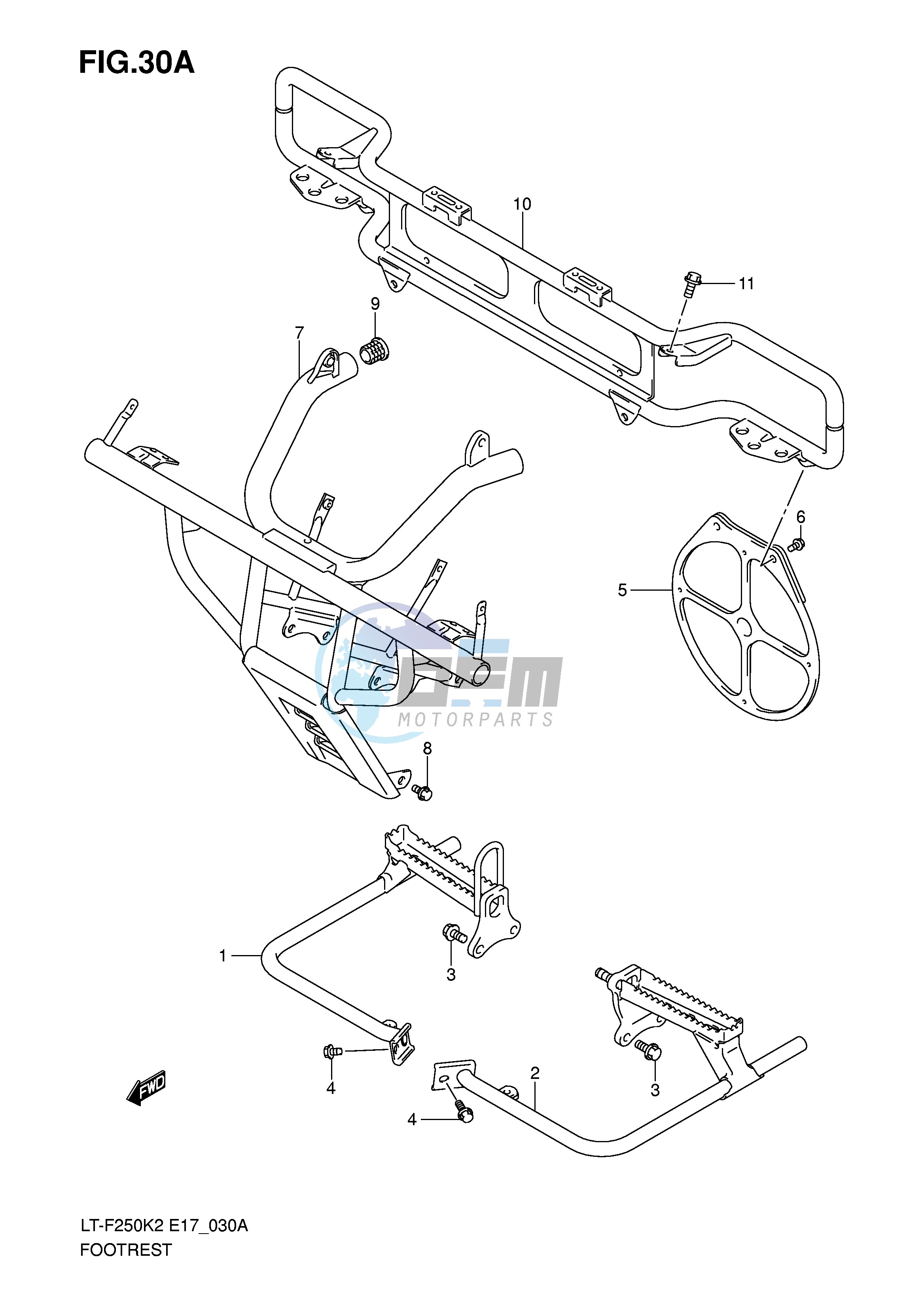 FOOTREST (MODEL K6 E4)