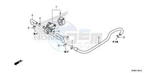 CB1000RD CB1000R UK - (E) drawing AIR INJECTION CONTROL VALVE