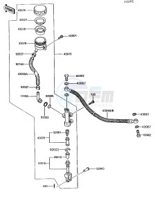 ZG 1200 B [VOYAGER XII] (B6-B9) [VOYAGER XII] drawing REAR MASTER CYLINDER