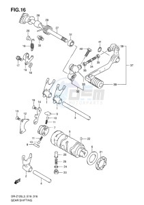 DR-Z125 EU drawing GEAR SHIFTING