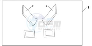 NT700VA UK - (E / MKH) drawing KNEE PAD SET