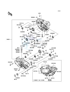 KX450F KX450D7F EU drawing Crankcase