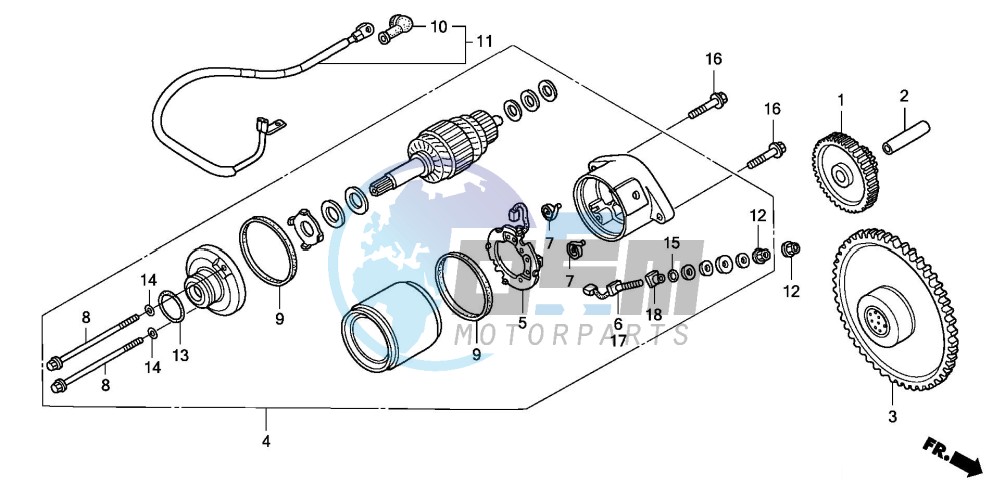 STARTING MOTOR (FES1253-5)(FES1503-5)