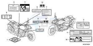 VT750C9 Australia - (U / MME) drawing CAUTION LABEL