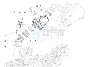 S 125 4T 3V ie drawing Throttle body - Injector - Union pipe