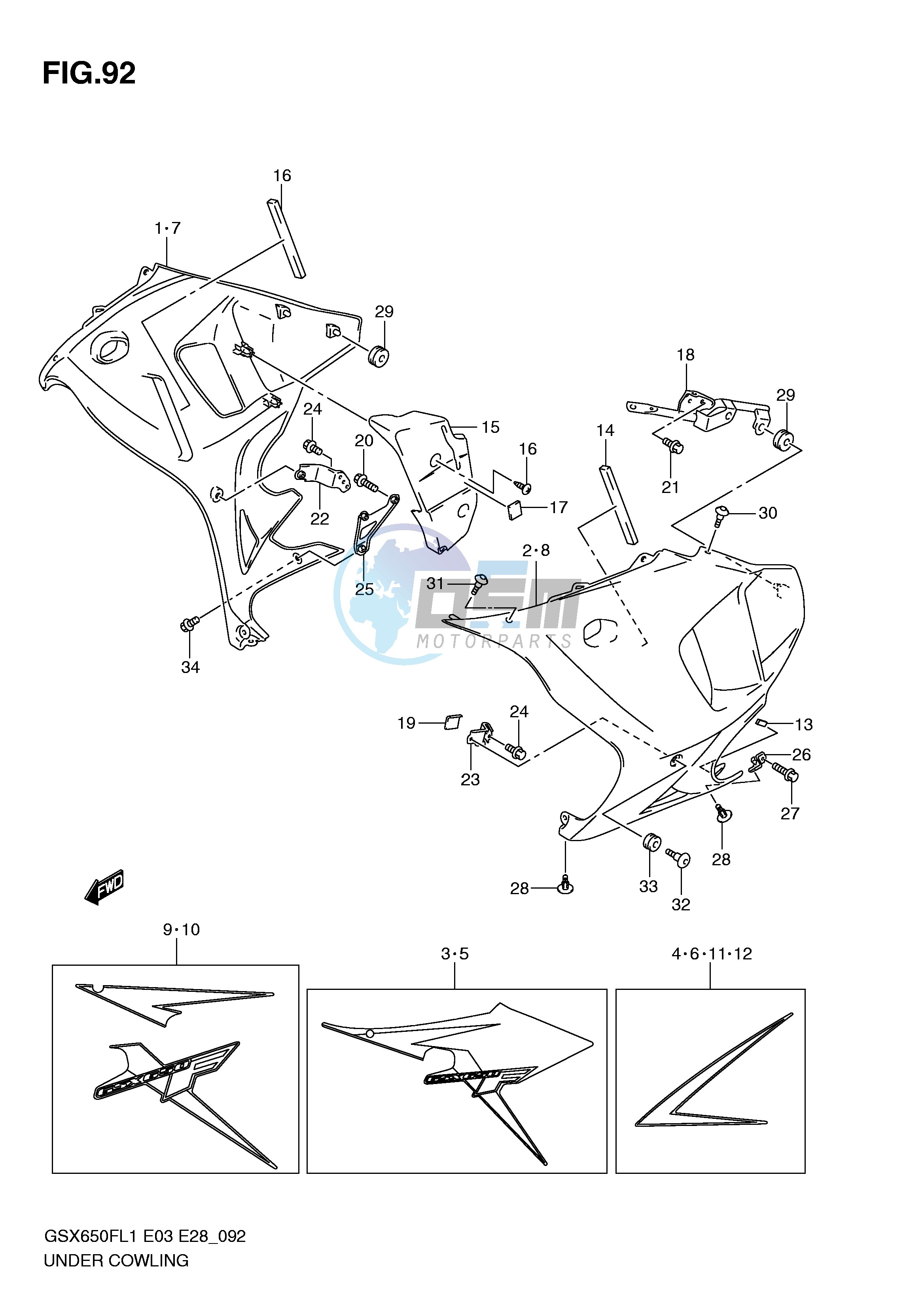 UNDER COWLING (GSX650FAL1 E33)