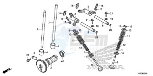 TRX420TE1E TRX420 ED drawing CAMSHAFT/VALVE