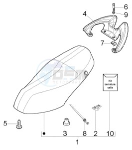 Fly 50 4t drawing Saddle - Luggage carrier