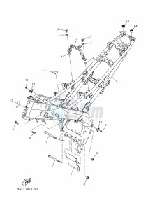 YZF125-A YZF-R125 (BNU1) drawing FRAME