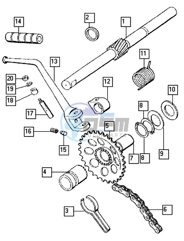 Starter mechanism-kick start