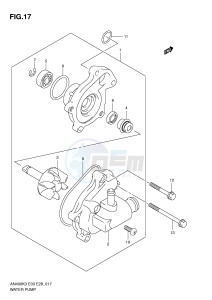 AN400 (E3-E28) Burgman drawing WATER PUMP