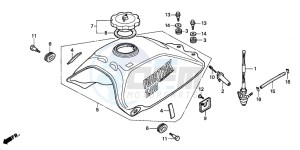 TRX200 FOURTRAX 200 drawing FUEL TANK