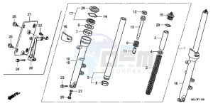 CBF1000FAB drawing FRONT FORK