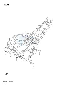 GSF650 (E21) Bandit drawing FRAME (GSF650SUL1 E21)