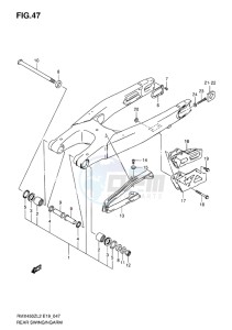 RMX450 drawing REAR SWINGINGARM