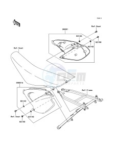 KX250 KX250-R1 EU drawing Side Covers