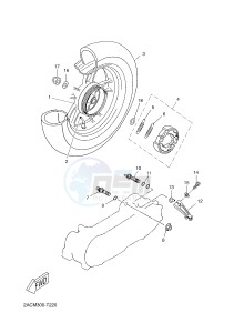 YN50 YN50FU OVETTO 4T (2ACP 2ACP) drawing REAR WHEEL