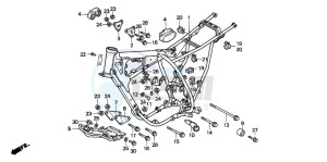 XR250R drawing FRAME BODY