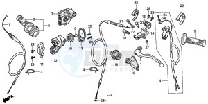 CR250R drawing HANDLE LEVER/SWITCH/CABLE (CR250R4-7)