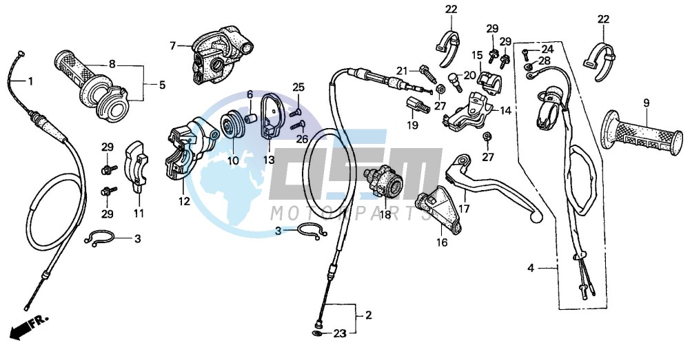 HANDLE LEVER/SWITCH/CABLE (CR250R4-7)