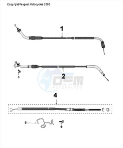 FIGHT 4 50 2T drawing CONTROLS AND CABLES