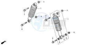 TRX350TM FOURTRAX 350 drawing FRONT CUSHION