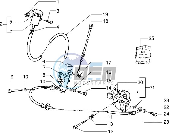 Front brake cylinder-Brake caliper