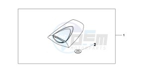 CBR600RRA UK - (E / 3E) drawing SEAT COWL*NHA66P*