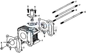 FIDDLE III 50 L6 drawing CYLINDER / GASKETS