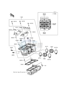 NINJA_300_ABS EX300BFF XX (EU ME A(FRICA) drawing Cylinder Head