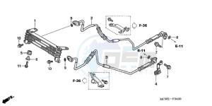 VFR800A9 France - (F / ABS CMF MME) drawing OIL COOLER