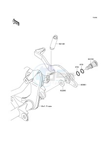 KLX 140 A [KLX140] (A8F-A9FA) A9FA drawing BRAKE PEDAL