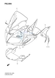 SV650 (E2) drawing COWLING BODY (MODEL K9 WITH COWLING)