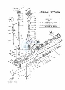 F115AETX drawing PROPELLER-HOUSING-AND-TRANSMISSION-1