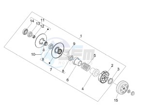 Fly 50 4T 4V USA (EMEA) drawing Driven pulley