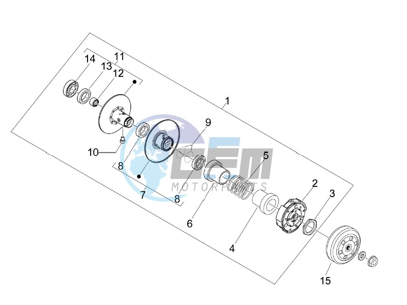 Driven pulley