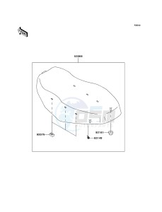 KVF650 4x4 KVF650D6F EU GB drawing Seat