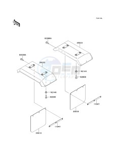 KAF 620 A [MULE 2510 4X4] (A1-A5) [MULE 2510 4X4] drawing ACCESSORY-- REAR FENDER- -