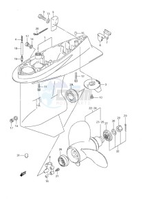 DF 70 drawing Gear Case (2001-2008)