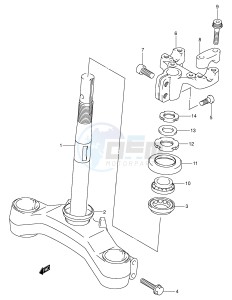 AN400 (E2) Burgman drawing STEERING STEM (MODEL K1 K2)