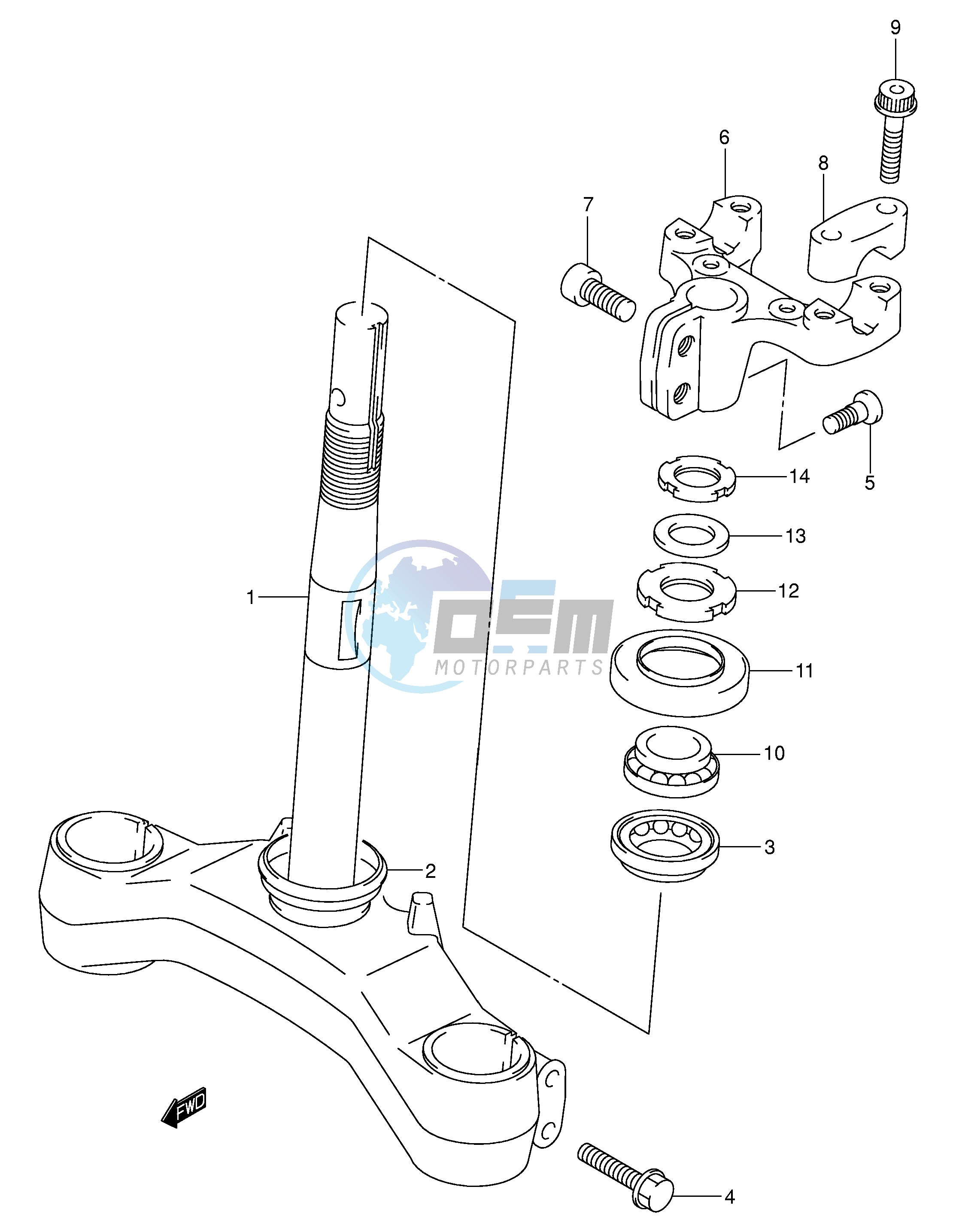 STEERING STEM (MODEL K1 K2)