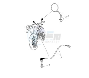 WR F 250 drawing MIRROR EURO KIT